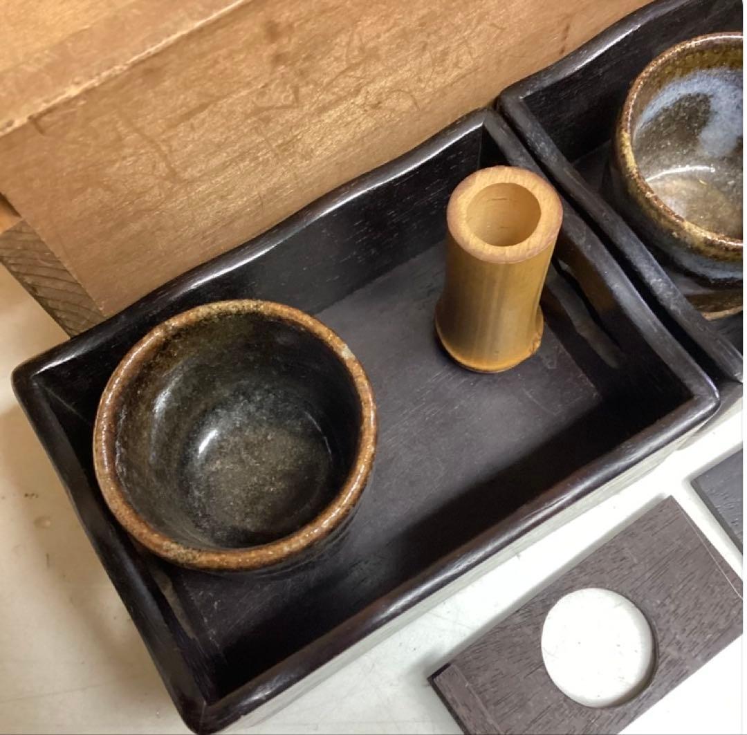 木製タバコ盆 レトロ古道具 アンティーク和雑貨(め93)