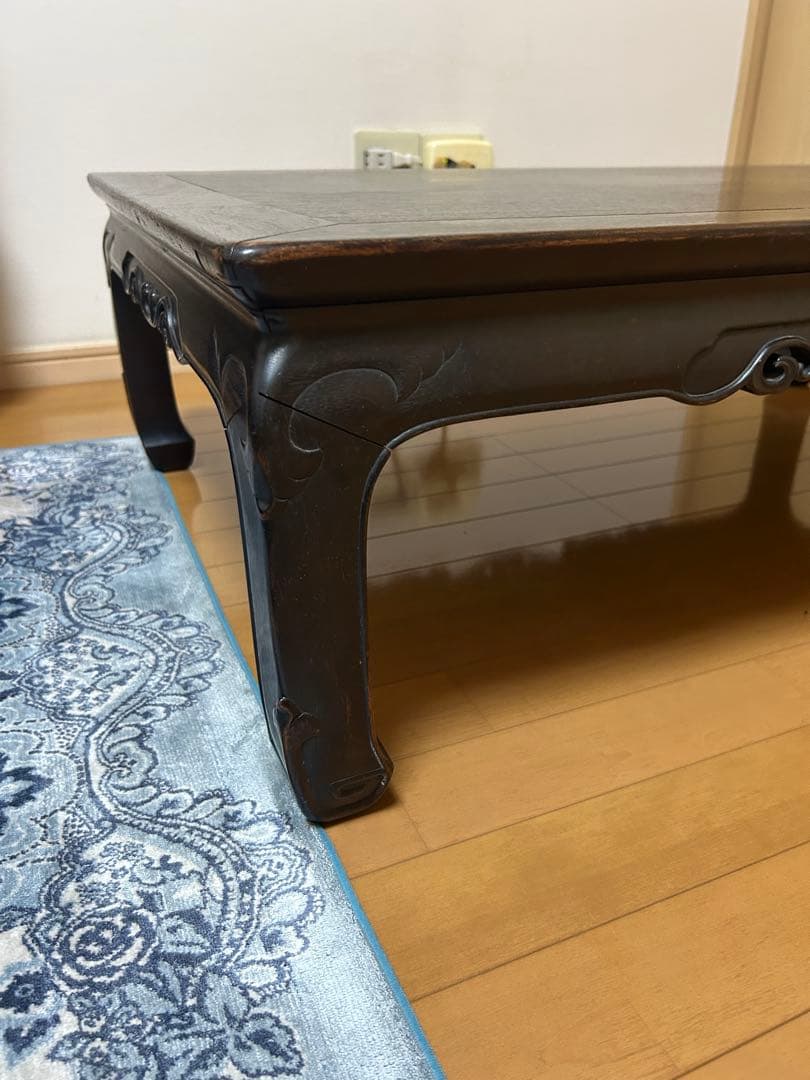 アンティーク木製明治〜昭和初期装飾座卓★ローテーブル座敷机【送料込み】