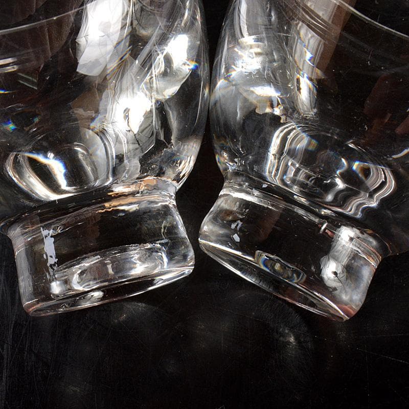 クリスタルガラス　冷酒グラス　酒杯　煎茶器　6客　桐箱付　V　6289