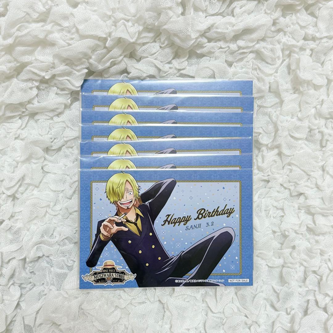 ワンピース サンジ バースデー 特典 ポストカード 7枚 缶バッジ アクスタ