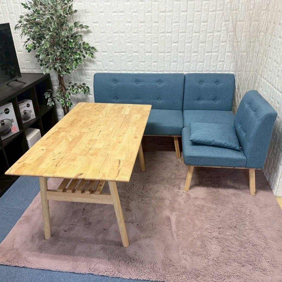 にゃ〜す ✨ナチュラルファニチャー　ダイニングセット　4人掛け　北欧風