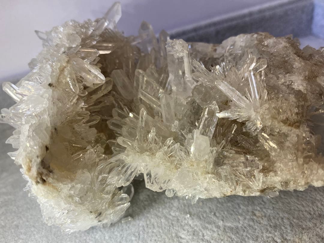 T1013-3最終特価★広西産　結晶花水晶クラスター　天然石　原石　菊花水晶