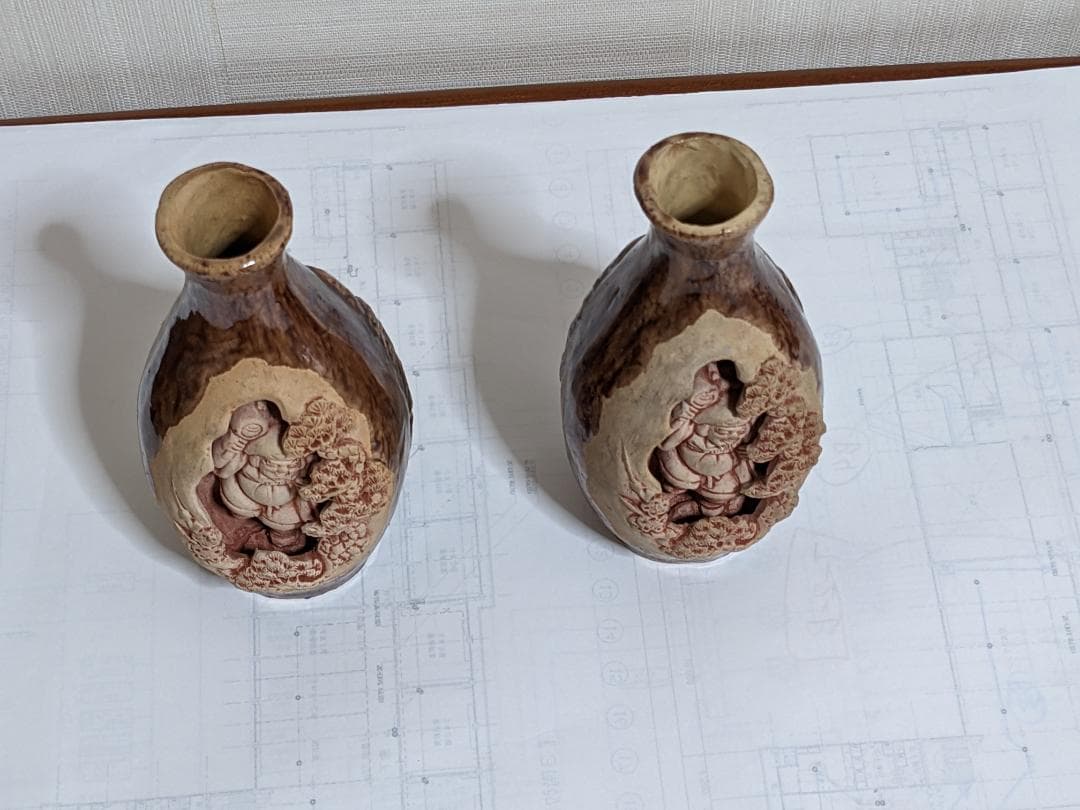 値下げ　出雲大社　彫刻入り徳利　2個セット