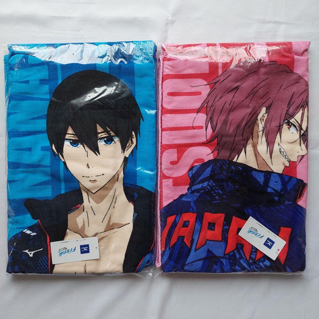 Free! 七瀬遙 松岡凛 ミズノ MIZUNO 等身大 タオル クリアファイル