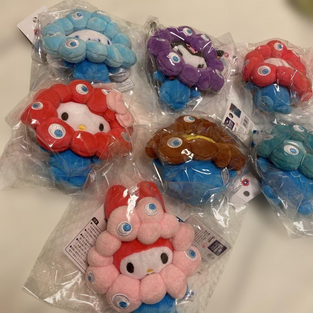 万博　ミャクミャクなりきりぬいぐるみ　サンリオ　7種セット