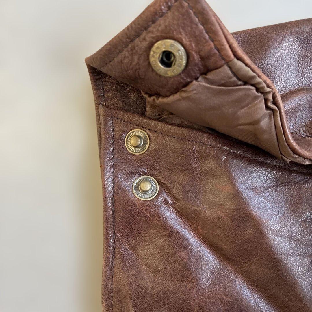 本革レザージャケット　茶色ブラウン　wilsonsウィルソンズ　a-2 牛革