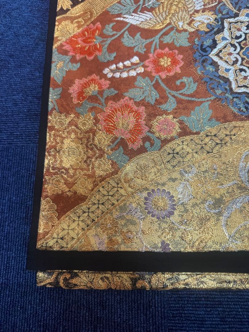 2674袋帯 古代彫金紋 西陣織 金糸　高級上質上品　約440cm 未使用