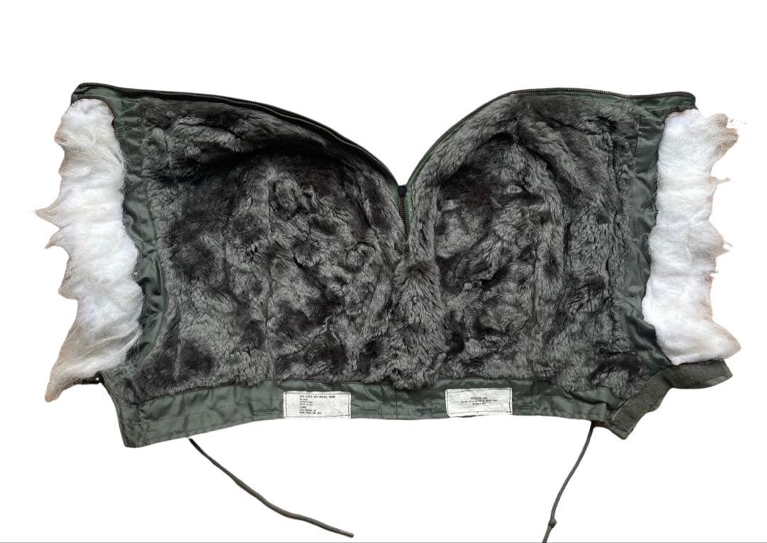 米軍空軍本物cwu45\pフライトジャケット用フード1987年官給品XLサイズ