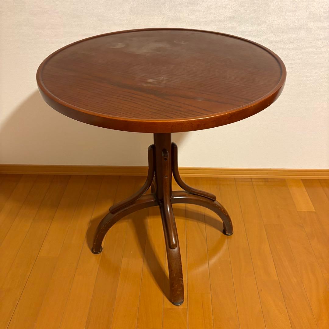 秋田木工 カフェテーブル ダイニングテーブル 丸テーブル アンティーク 北欧