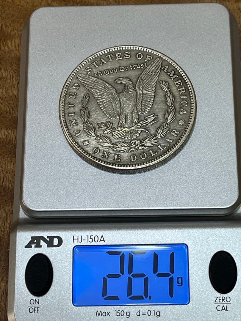 送料無料　モルガン銀貨 1886年 1898年 1899年 3枚セットマーク無し