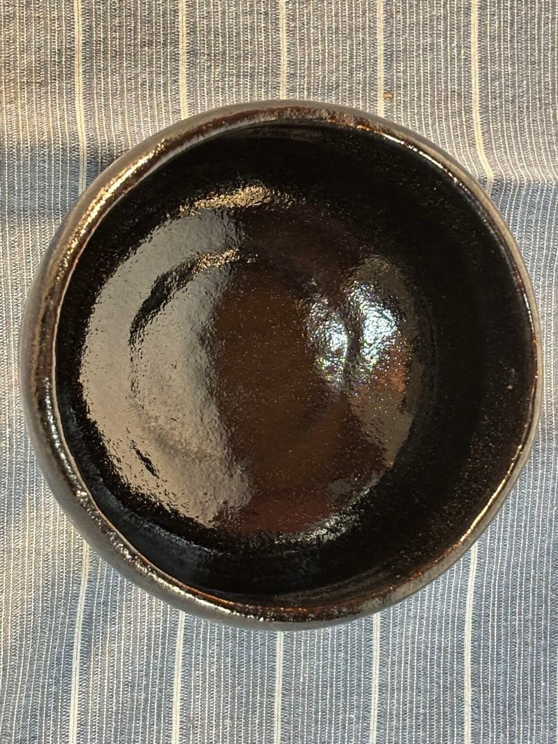 茶道具　黒楽　窯変 紅斑 　抹茶碗