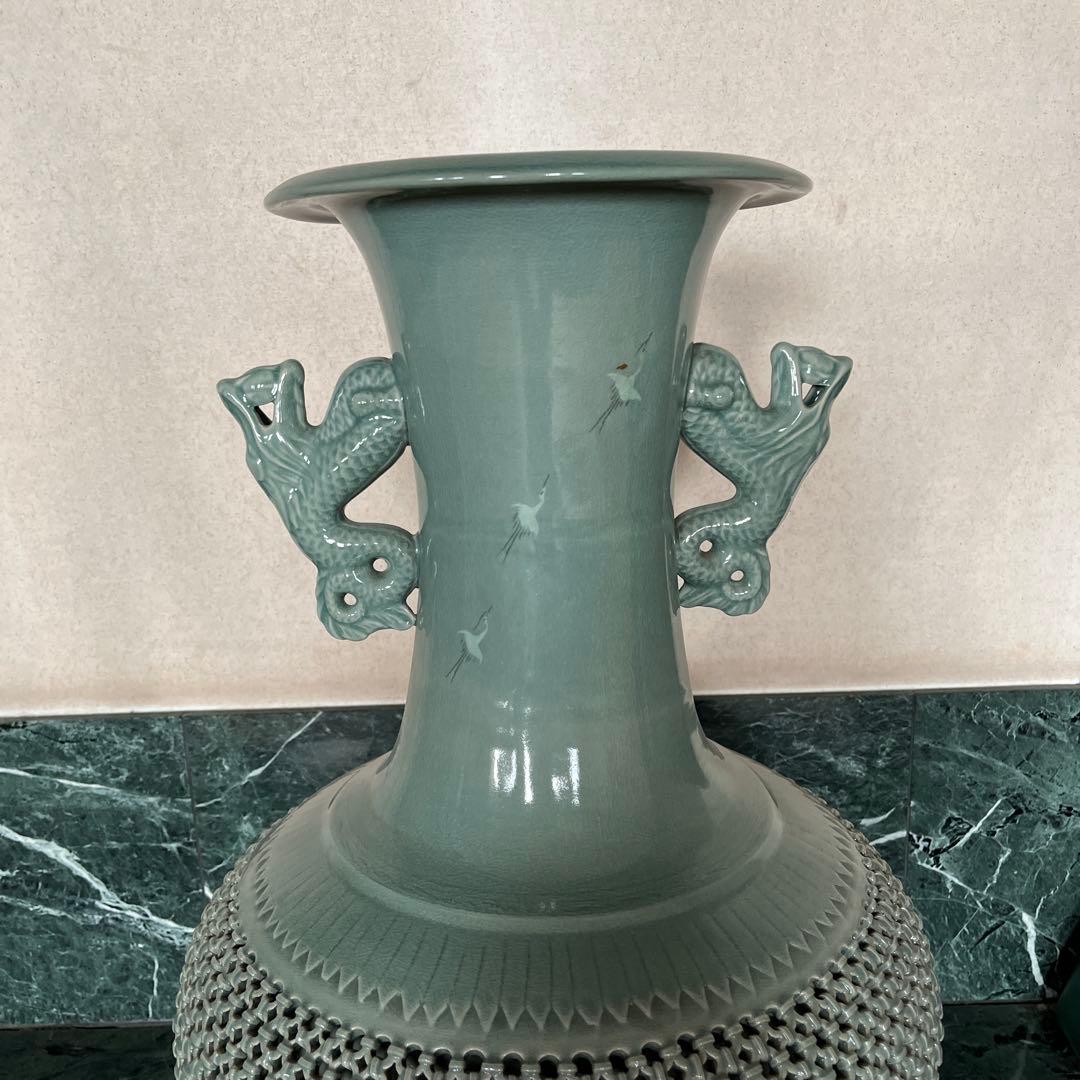 特大壺　青磁　床の間　美品