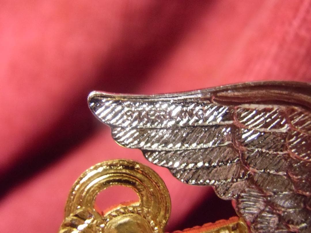 ★１９７０年代＊アメリカ軍＊海軍＊９２５銀製＊将校制帽章（実物）