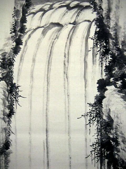 ♥掛軸　滝図　成木 星洲　掛け軸　骨董品