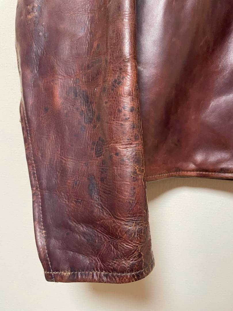 エアロレザー　ホースハイド　レザージャケット 38サイズ