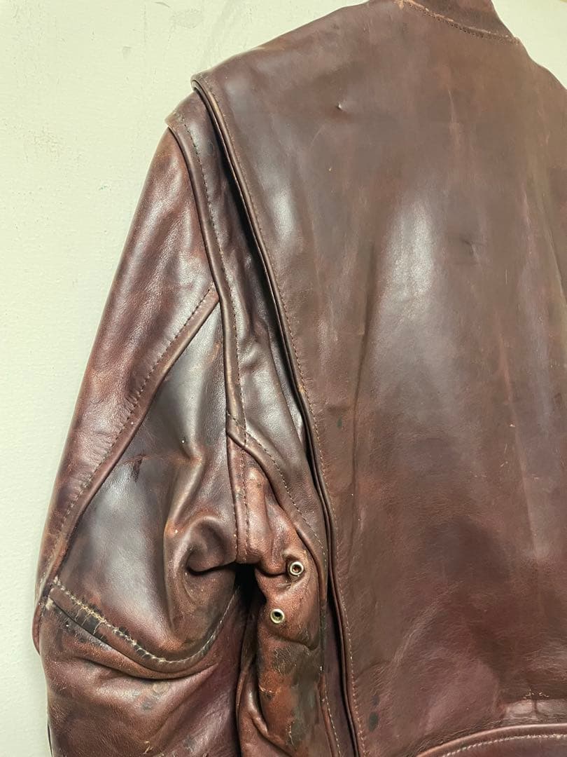 エアロレザー　ホースハイド　レザージャケット 38サイズ
