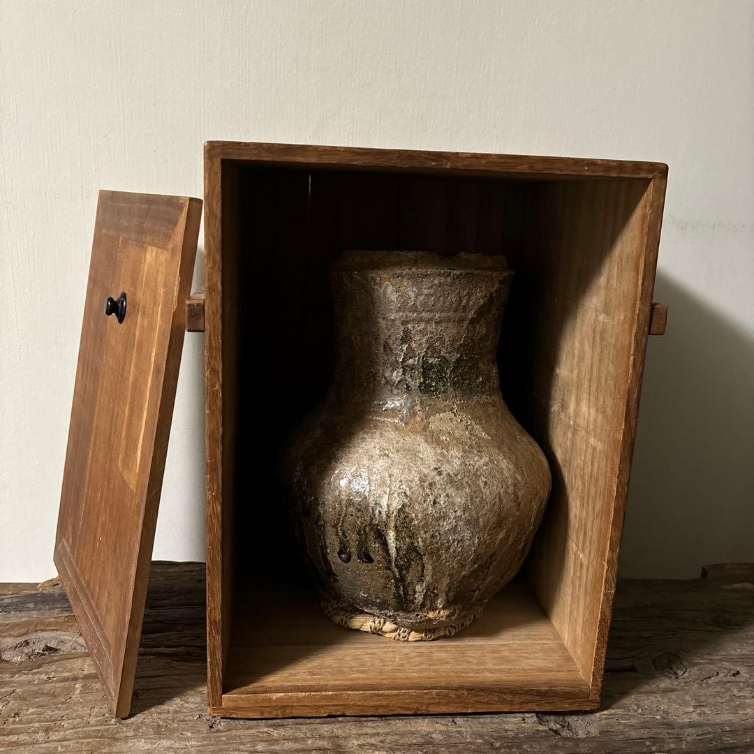 景色の良い　新羅〜高麗　壷　花生 花入れ アンティーク　古道具　骨董品検:李朝