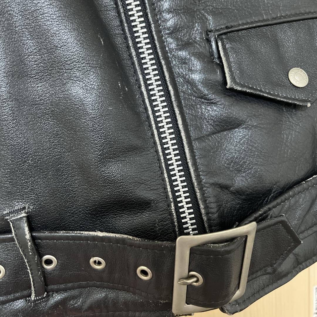 【Kr】SCHOTT レザー ライザース ジャケット ブラック 36/M