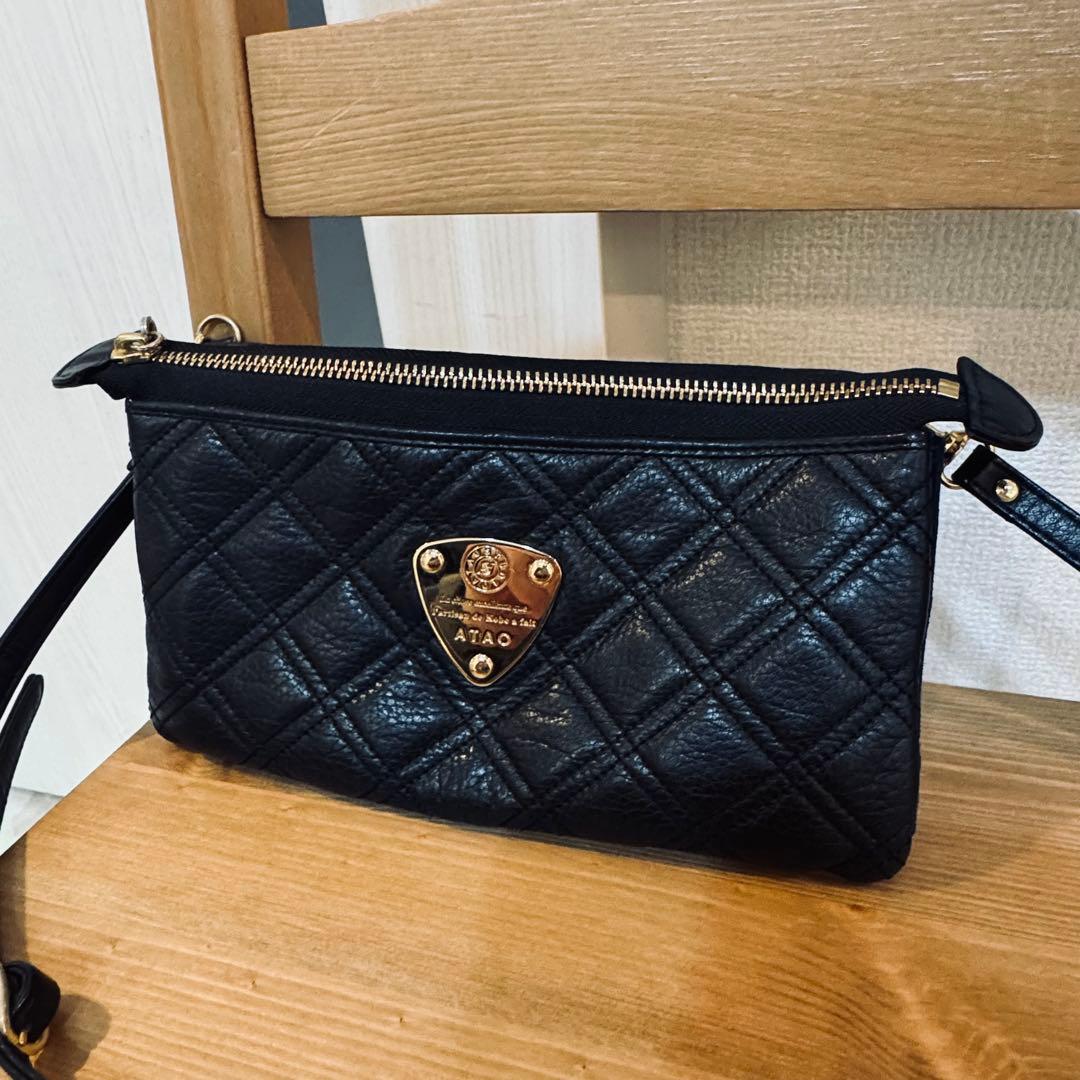 【極美品】ATAO ブーブー キルティング ショルダーバッグ ブラック