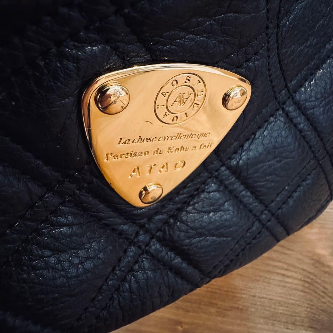 【極美品】ATAO ブーブー キルティング ショルダーバッグ ブラック