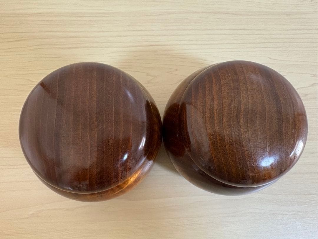 【囲碁】楠製碁笥　桐箱付き