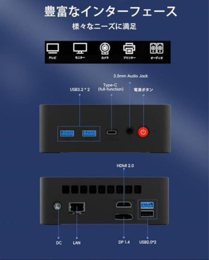 ミニPC 16GB+512GB SSD Windows11 3500U 搭載