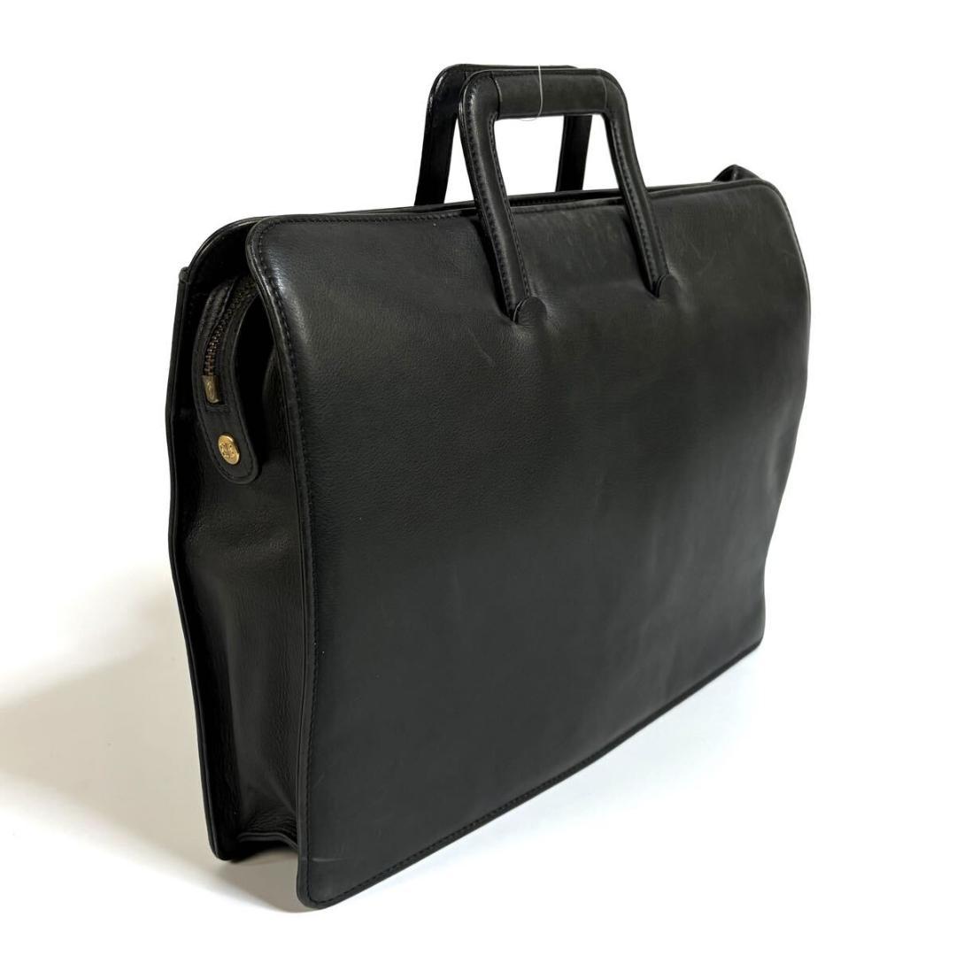 BALENCIAGA レザー ビジネスバッグ ブラック ゴールド金具