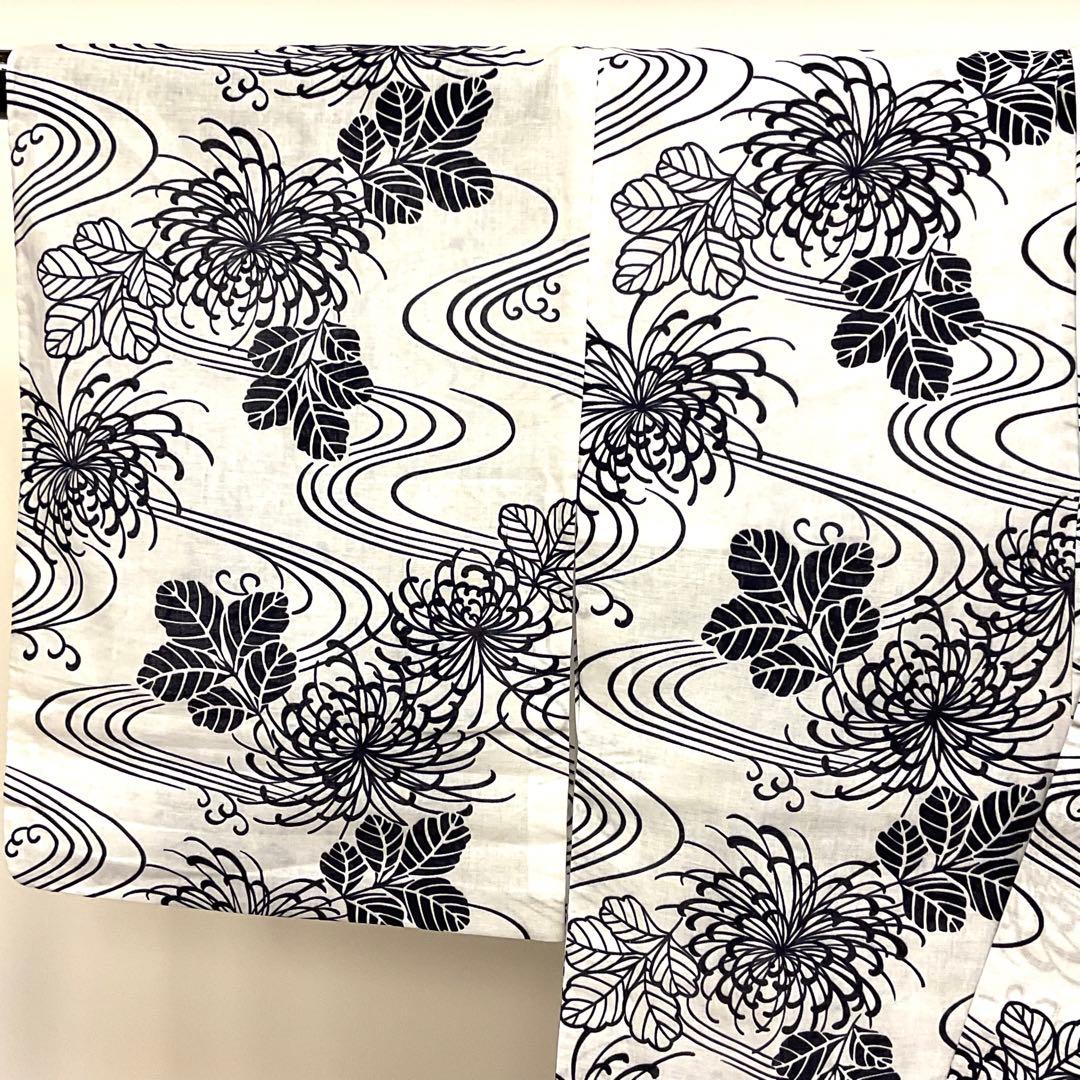 まろん✳︎新品未使用日本古来の古典柄流水に乱菊が凛としてカッコいい注染浴衣