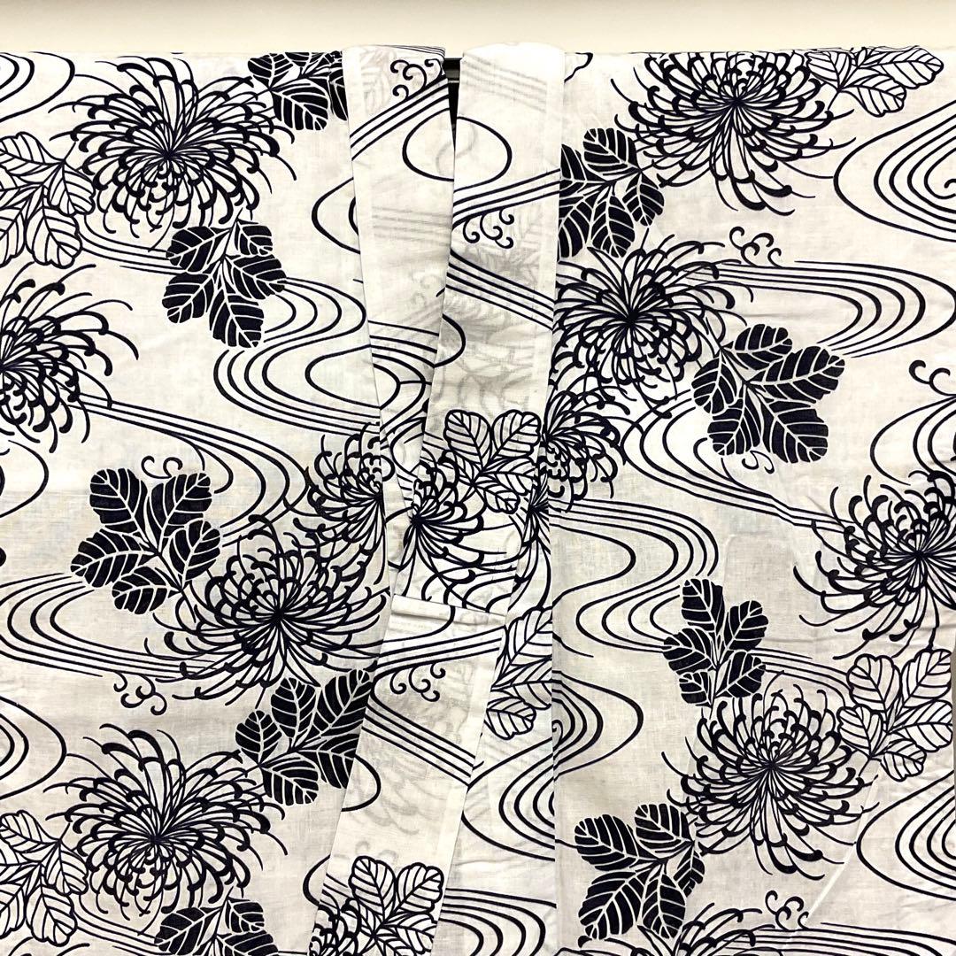 まろん✳︎新品未使用日本古来の古典柄流水に乱菊が凛としてカッコいい注染浴衣