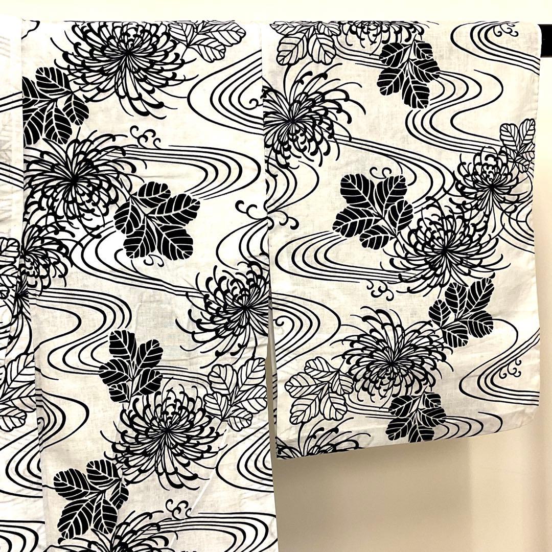 まろん✳︎新品未使用日本古来の古典柄流水に乱菊が凛としてカッコいい注染浴衣