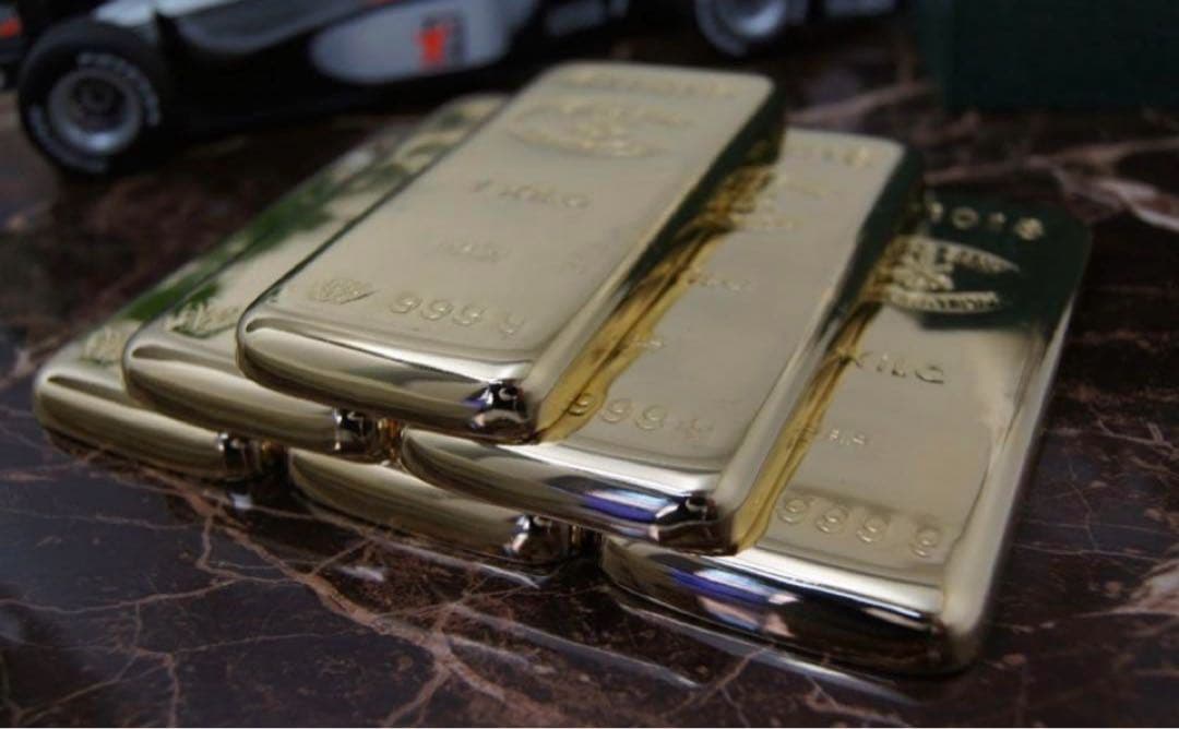 本物？貴金属店☆展示用☆レプリカ延べ板24Kの1kgタイプ/☆新品☆６個