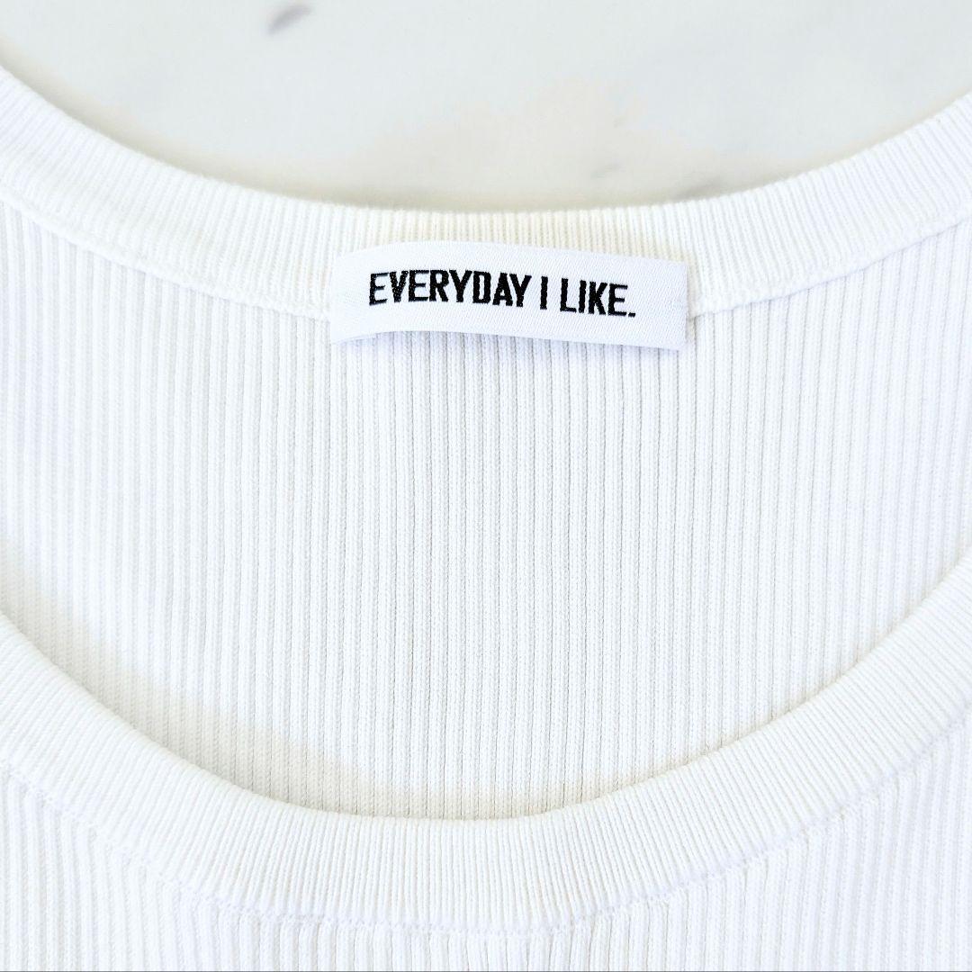 美品　ドゥーズィエムクラス EVERYDAY I LIKE リブタンクトップ 白