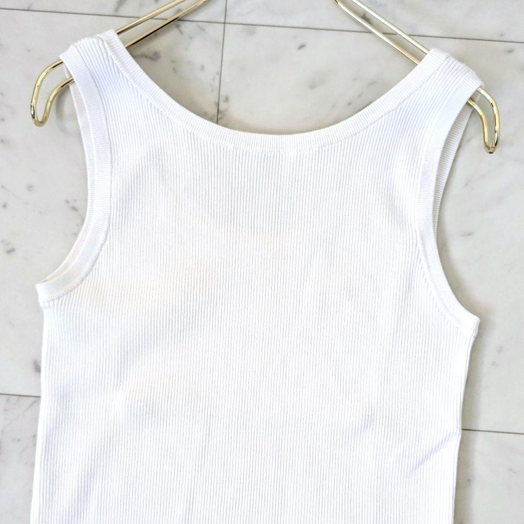 美品　ドゥーズィエムクラス EVERYDAY I LIKE リブタンクトップ 白