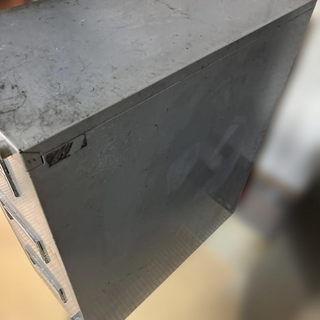 昭和レトロ　ZIPPER キャビネット 3段 グレー　鍵無し　時代物