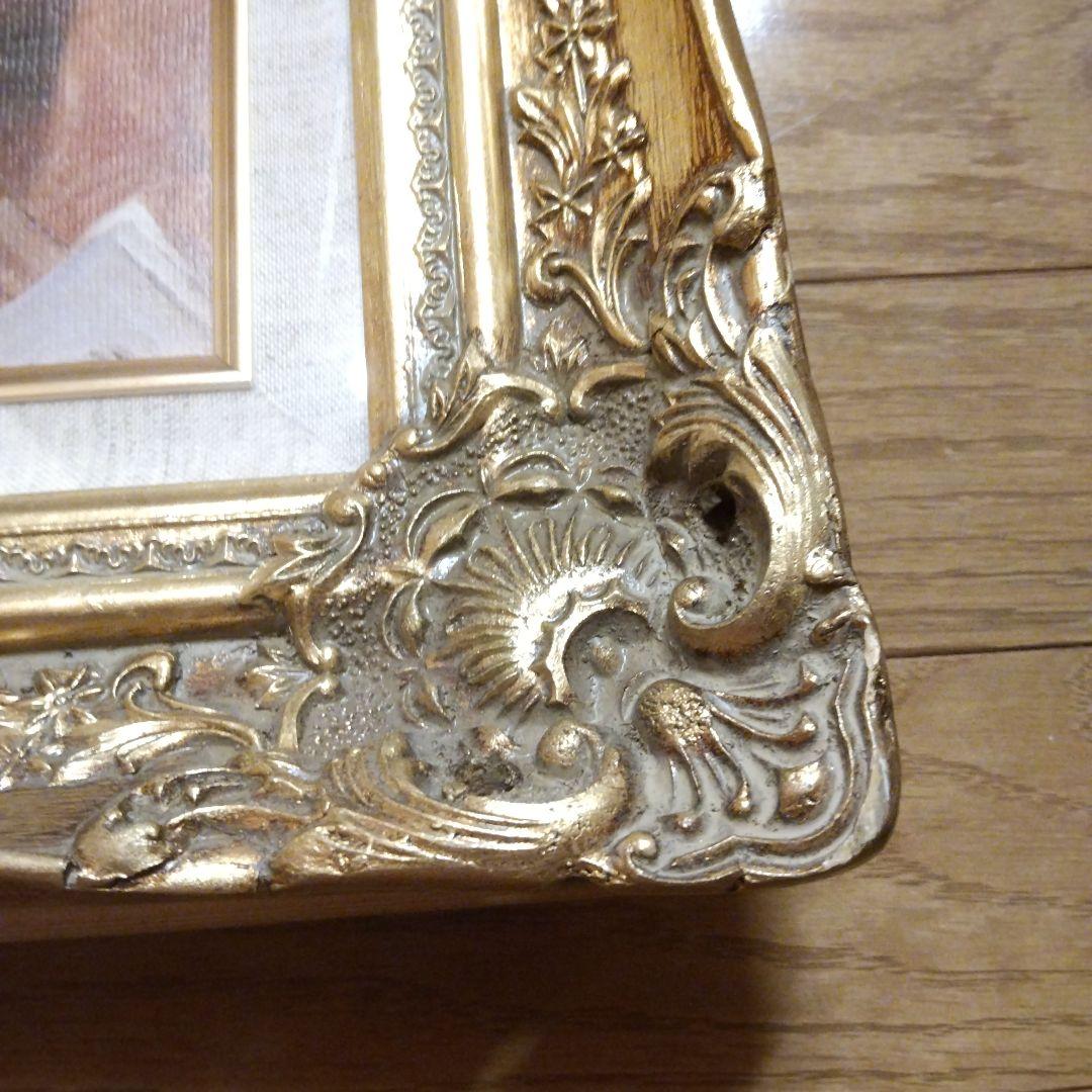 ルノアール のピアノを弾く少女複製絵画(F6号)＆彫刻額縁