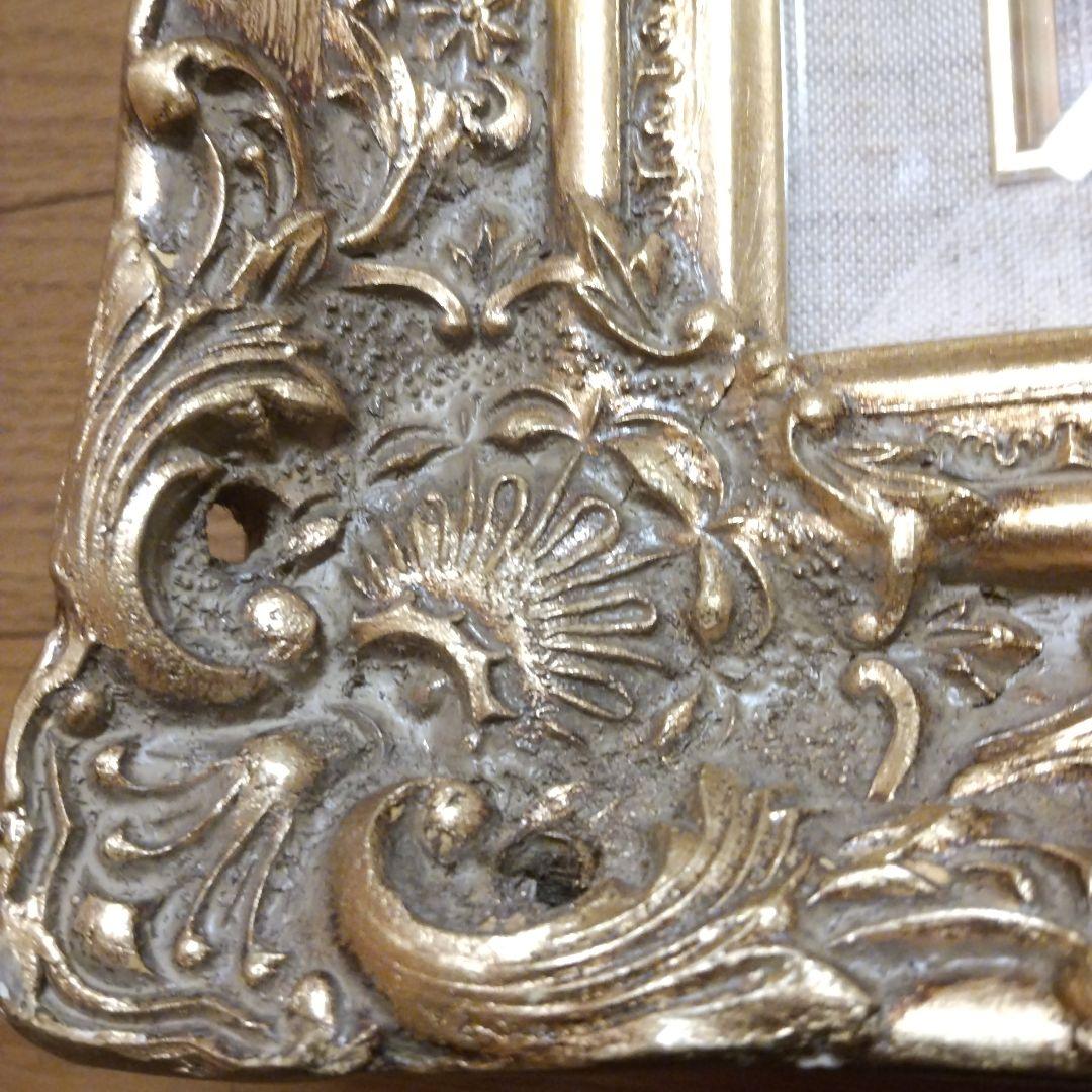 ルノアール のピアノを弾く少女複製絵画(F6号)＆彫刻額縁