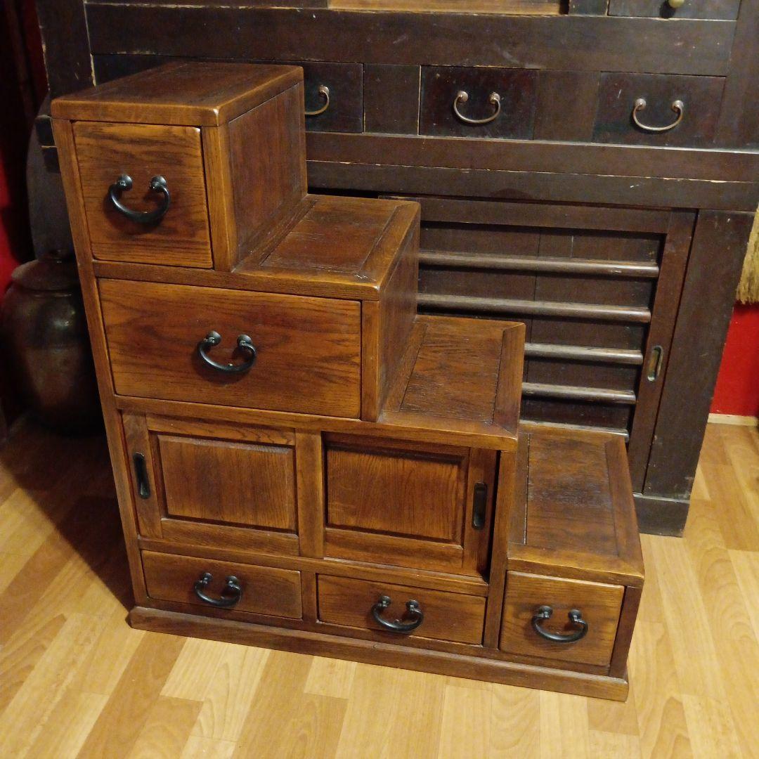 欅　階段箪笥　箪笥　キャビネット