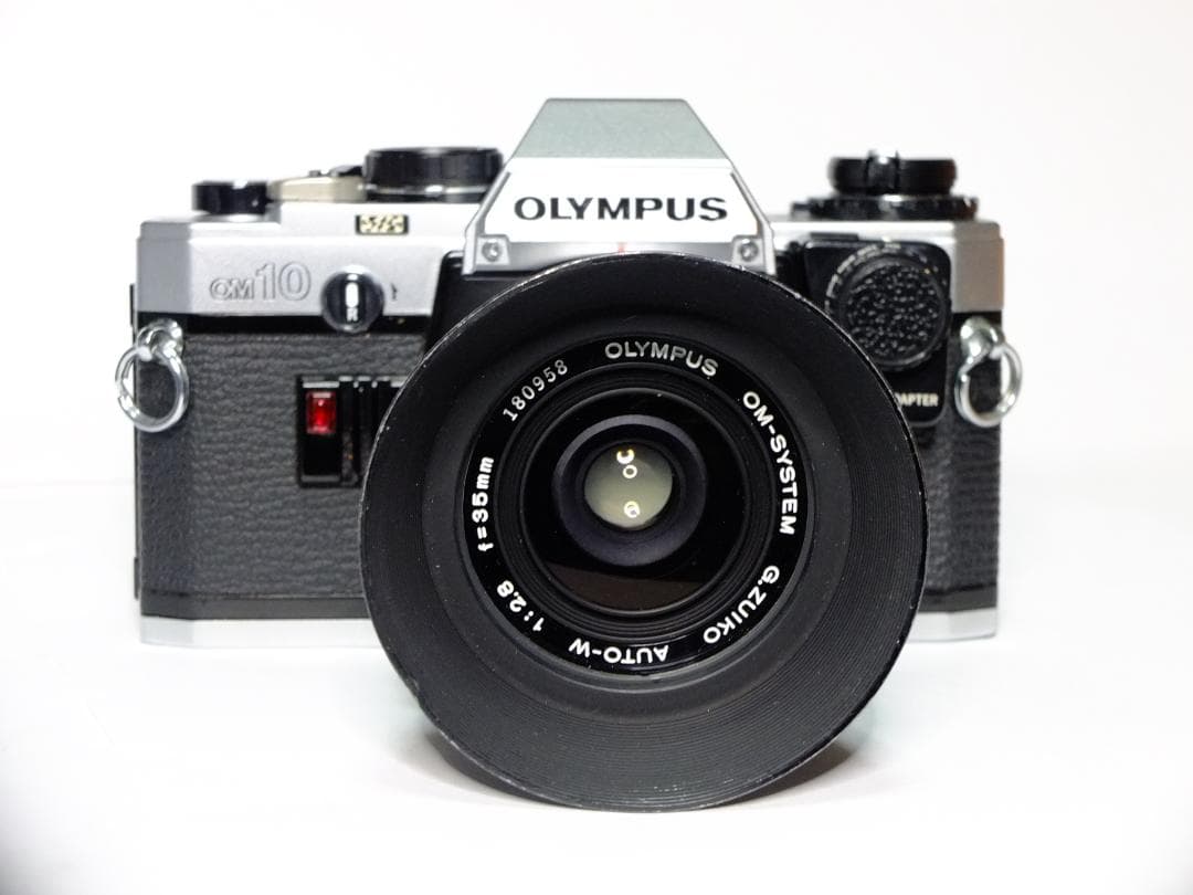 【実写確認整備品】オリンパスOM10／G・ZUIKO35mmf2.8純正フード付