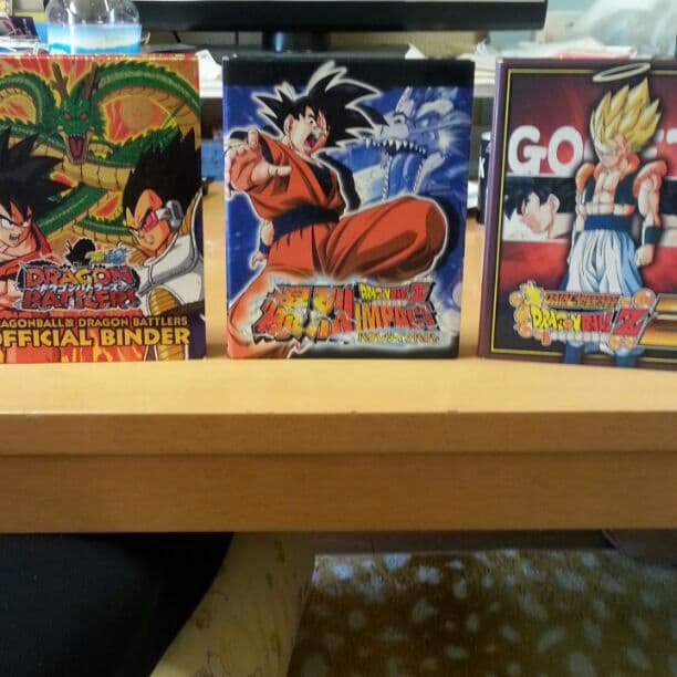 ドラゴンボールのバインダーと中にカードです