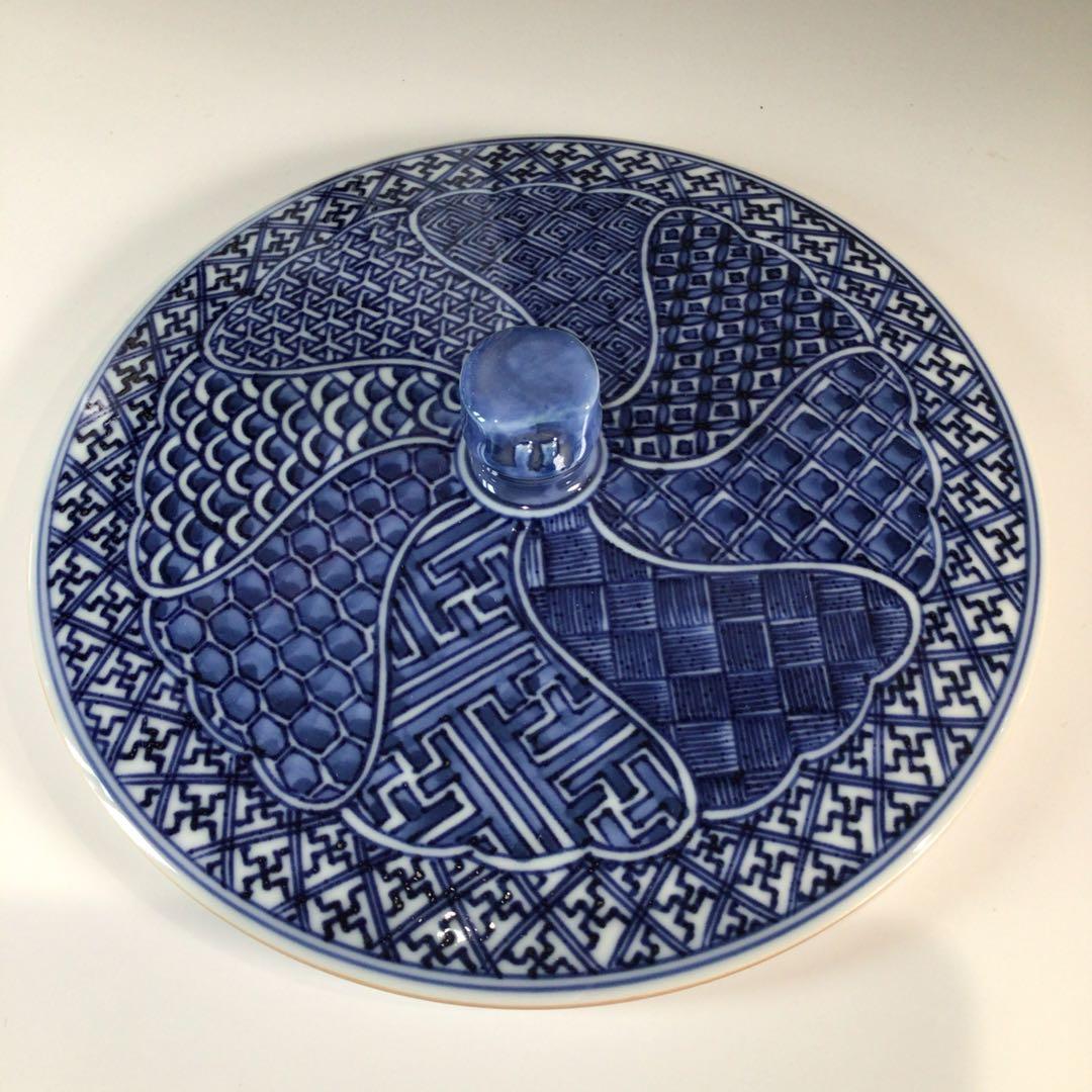 Ｐ７１７　水指　『平安秀峰造』『染付祥瑞写』『一重口水指』　共箱　茶道具