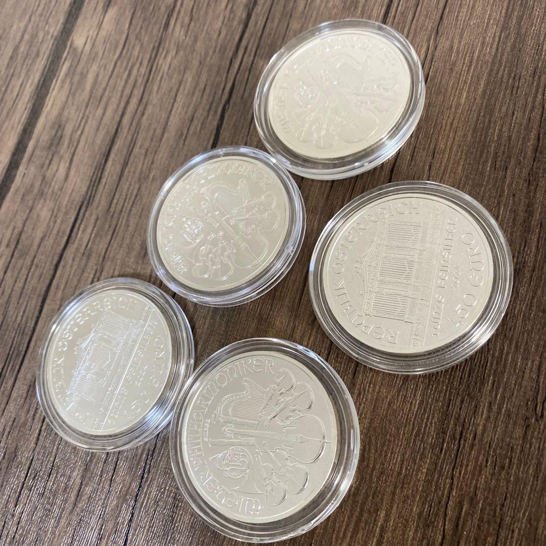 純銀　1オンス 5枚セット 2024 オーストリア　ウィーン・フィルハーモニー