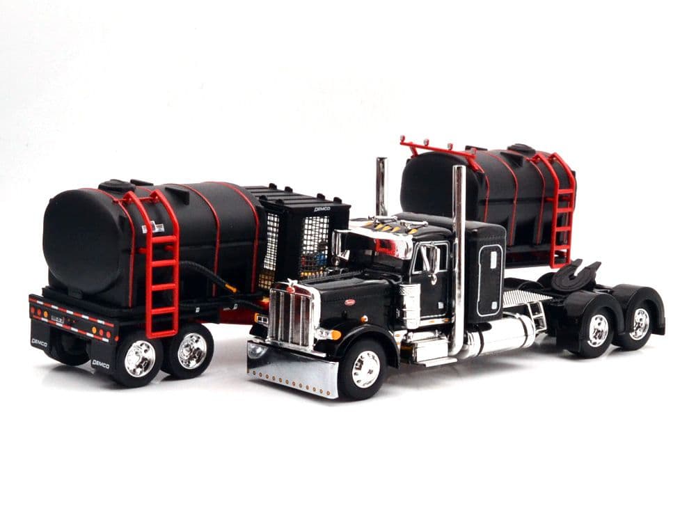 ピータービルト379・ウィズ・デムコ・トレーラー(ブラック/レッド)