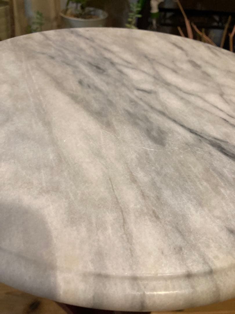 昭和レトロ　花台　大理石　サイドテーブル