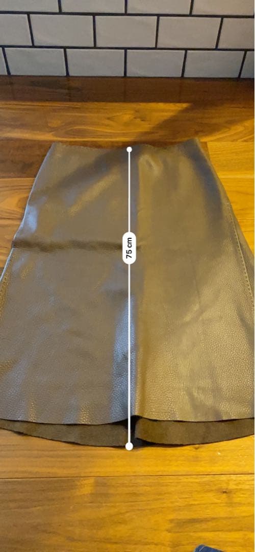 美品　エルメス　スカート　36ブラウン系 牛革　レザー