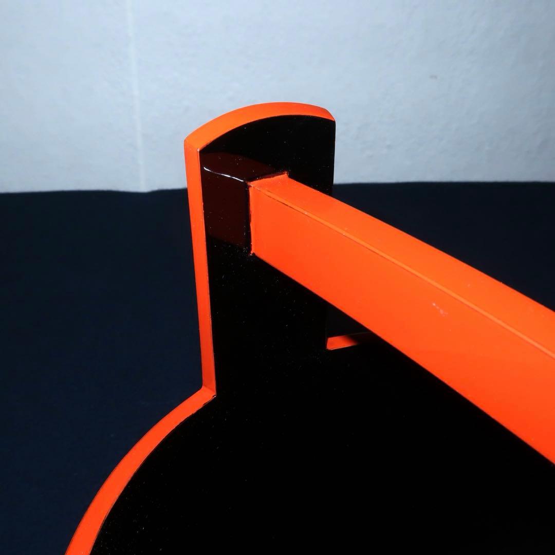 【茶道具】橋田勝博作　輪島塗　朱銀手桶