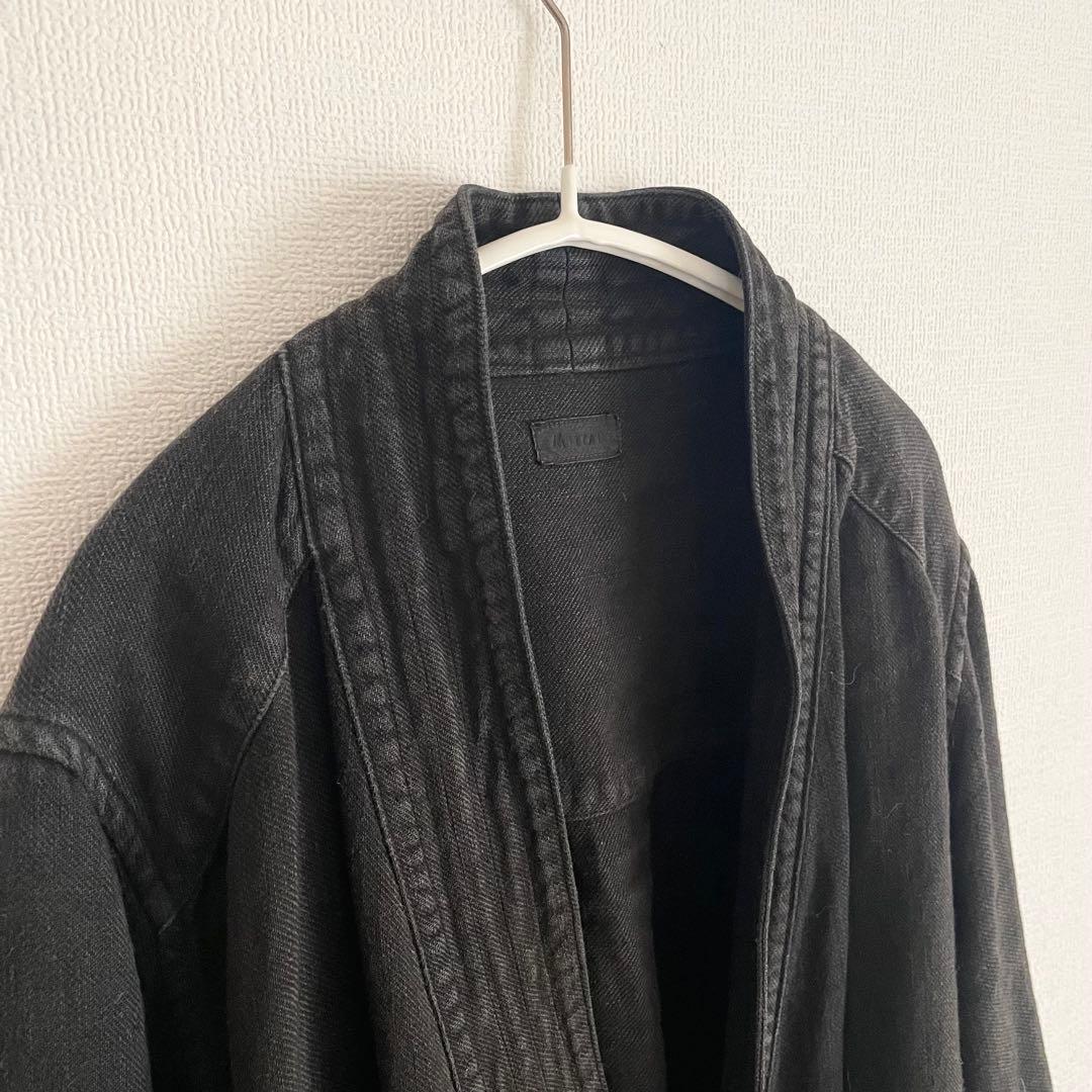 mittan 綾織大麻ジャケット　jk-40 藍染め　泥染め　ベンガラ染め