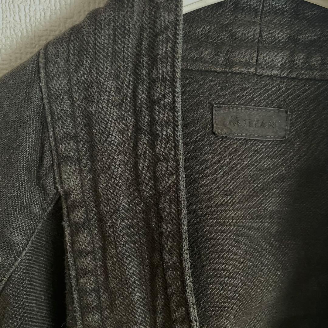 mittan 綾織大麻ジャケット　jk-40 藍染め　泥染め　ベンガラ染め