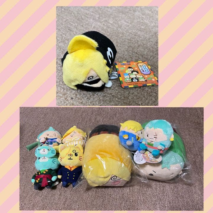 ぬいセット（ゾロ、サンジ、おそばマスク）