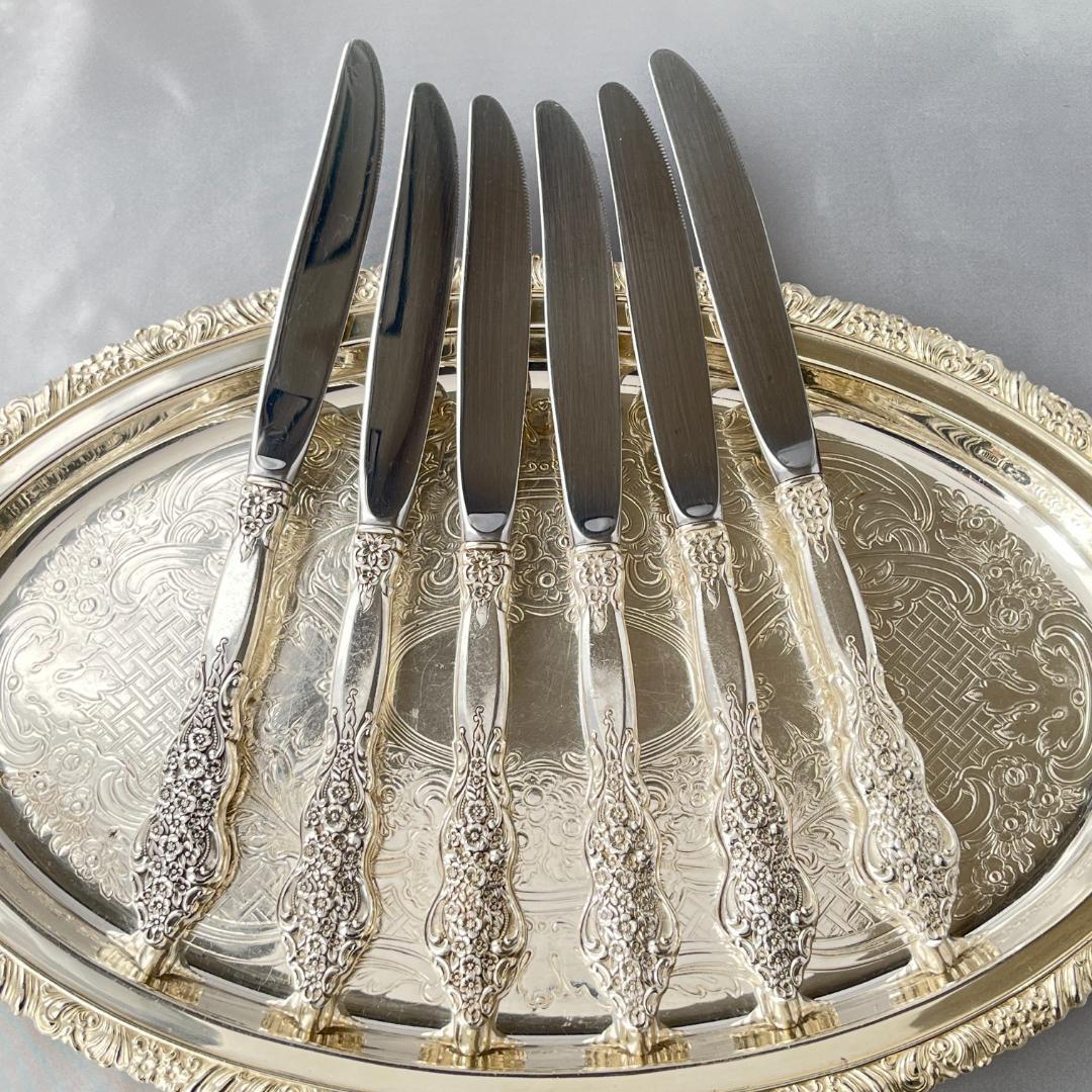 【Rogers Bros】ディナーナイフ 6本 RENAISSANCE 華麗！！