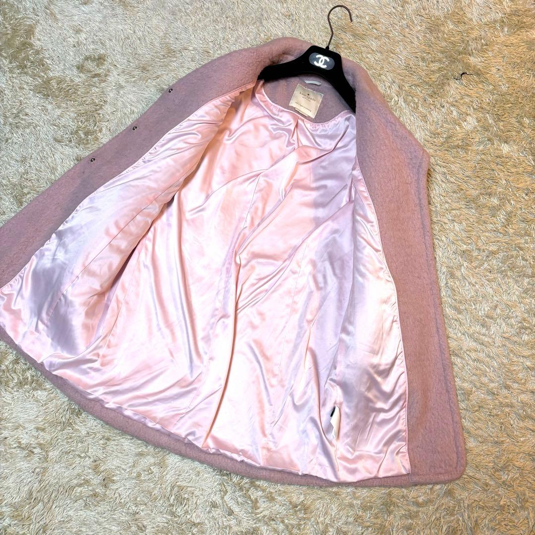 高級感✨️ Kate spade new york コート　ピンク　厚手 襟デカ